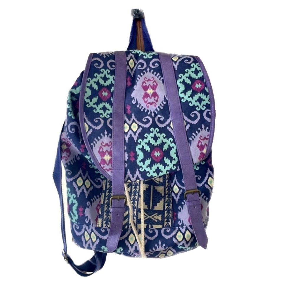 Full size Cotton Aztec Bucket Backpack